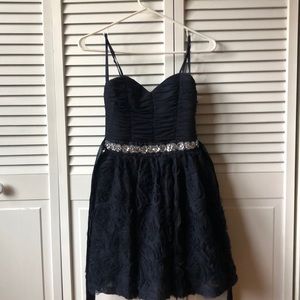 dark blue homecoming dress